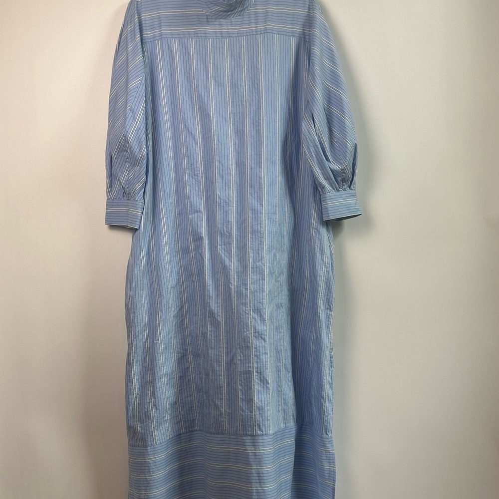 Rachel Comey Blue and White Bishop Sleeve Agathon dress oversized 8 - Picture 5 of 10